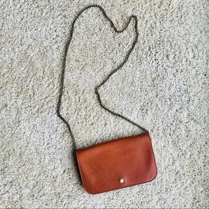 Vegan Tan Clutch w/ 6 pockets inside!